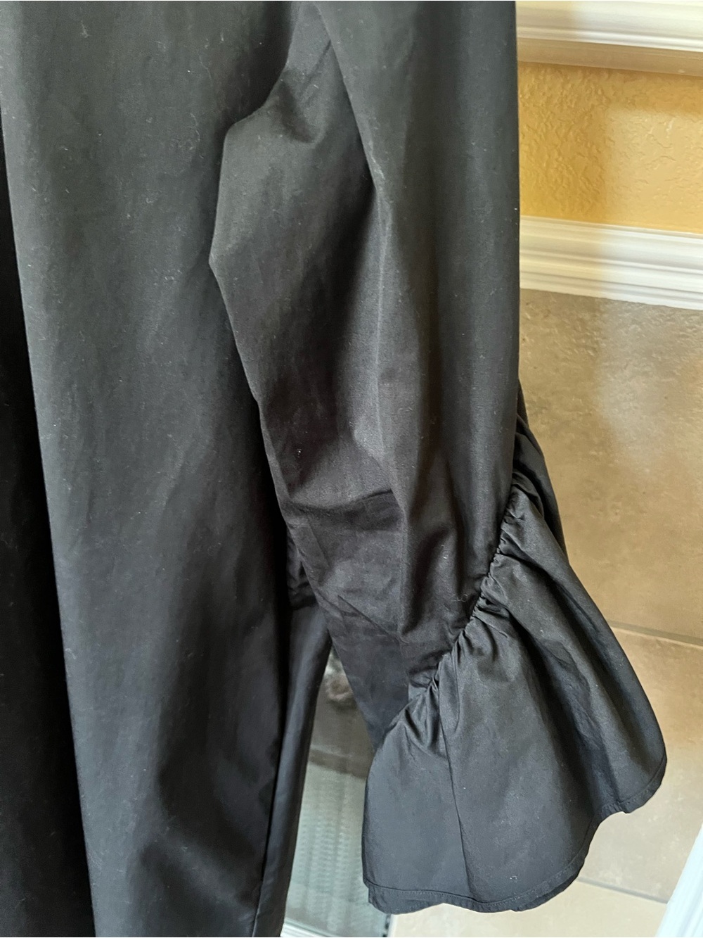 COS Black Ruffle Sleeve Shift Top - Picture 5 of 6